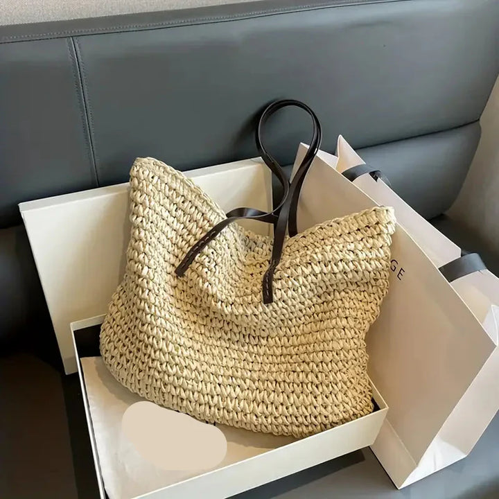 Almirea - Stroh Strandtasche Damen