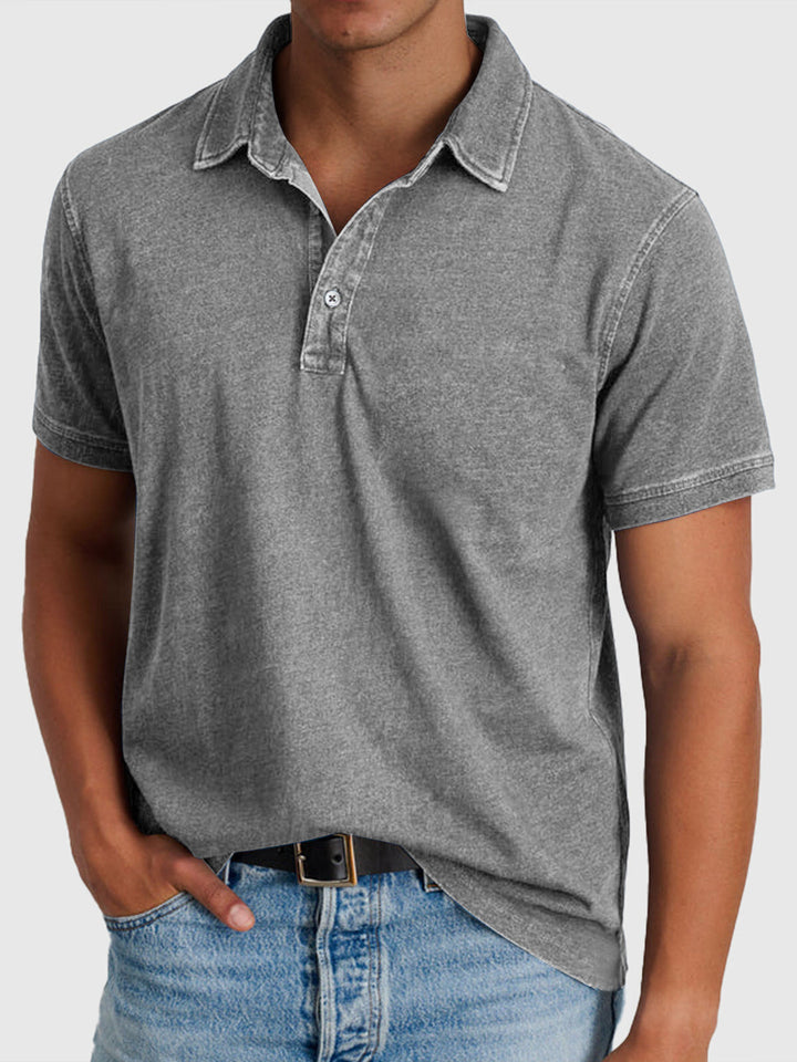 Lois - Herren Kurzarm Denim Polo