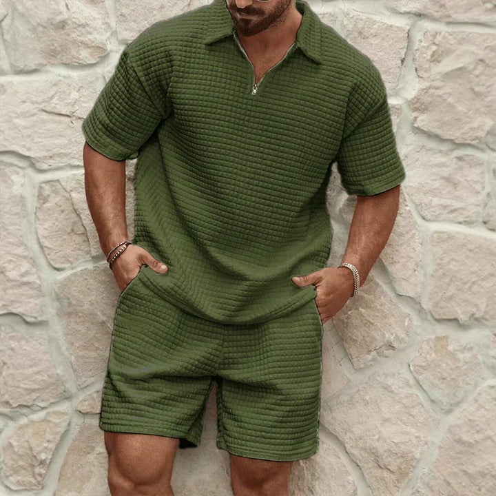 Redvano - Herren Polo Set Mit Shorts