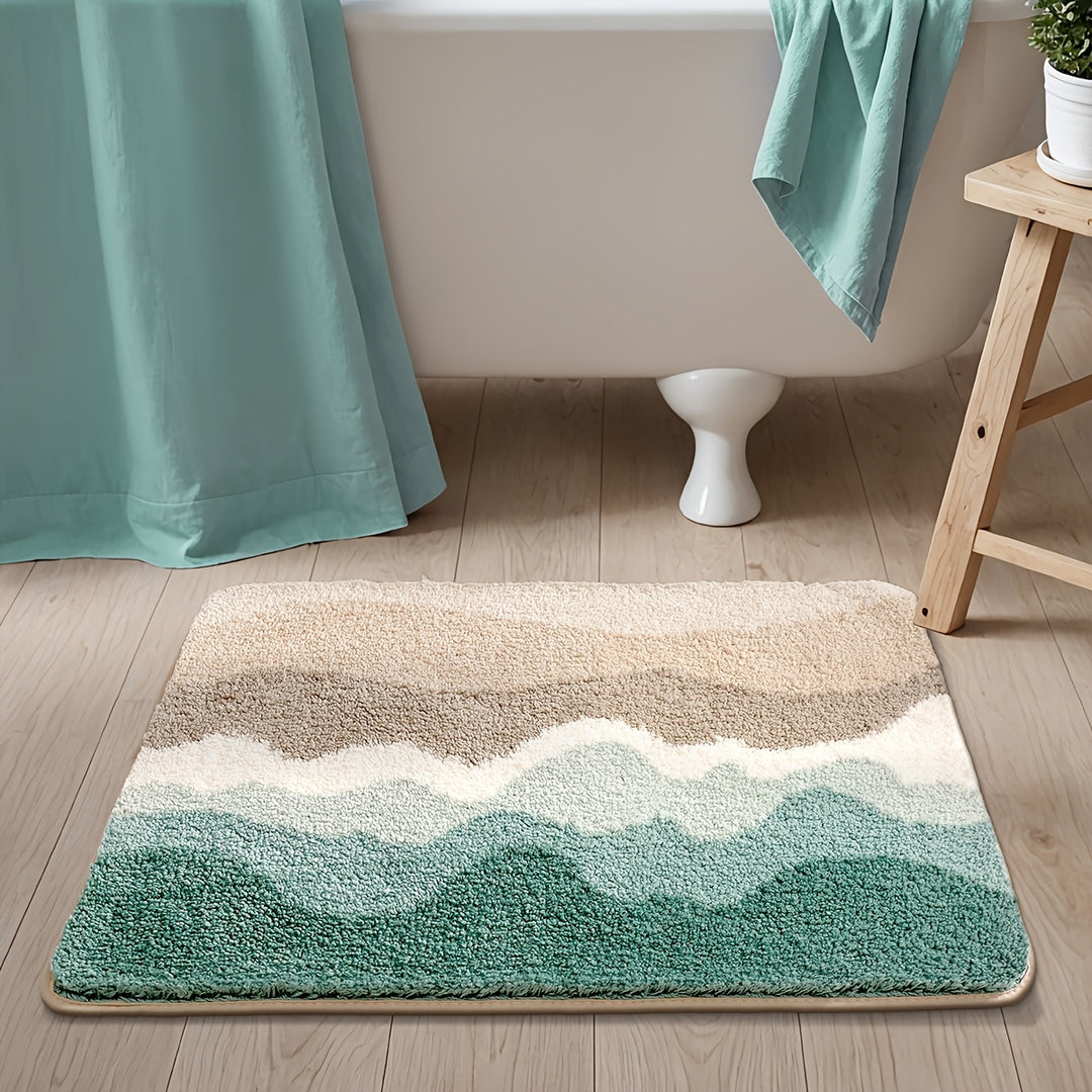 Bath Rug | Soft Bath Mat with Beach Pattern