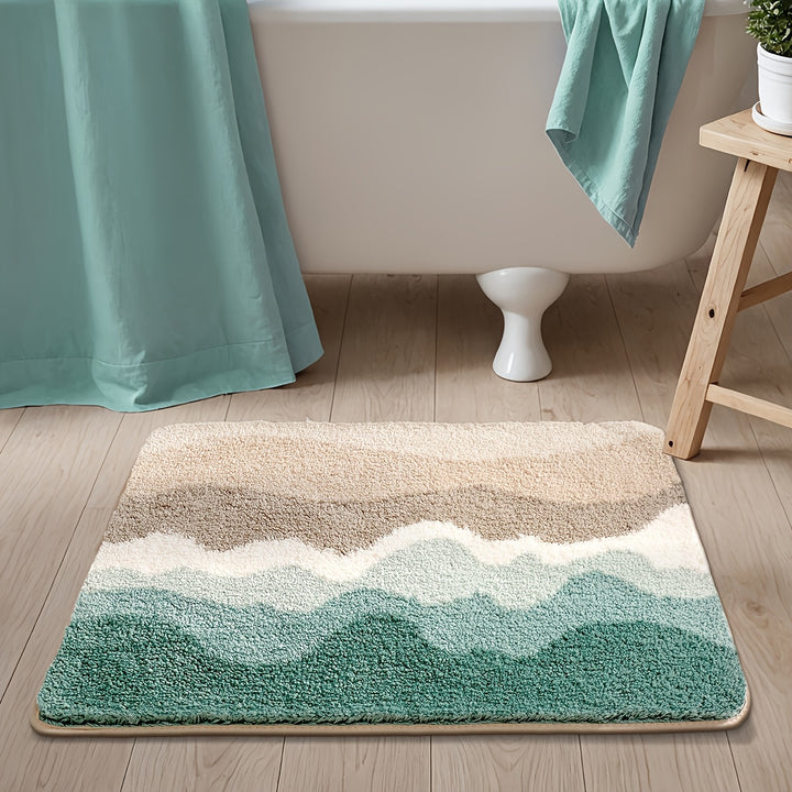 Bath Rug | Soft Bath Mat with Beach Pattern