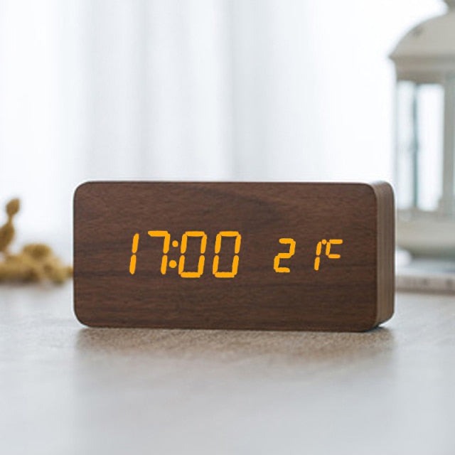 LED table clock | Time & temperature display