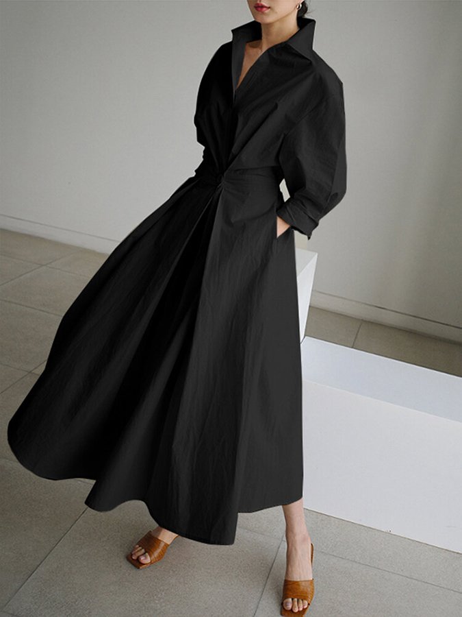 Mathilda | Elegant Shirt Dress with Buttons - Image 5