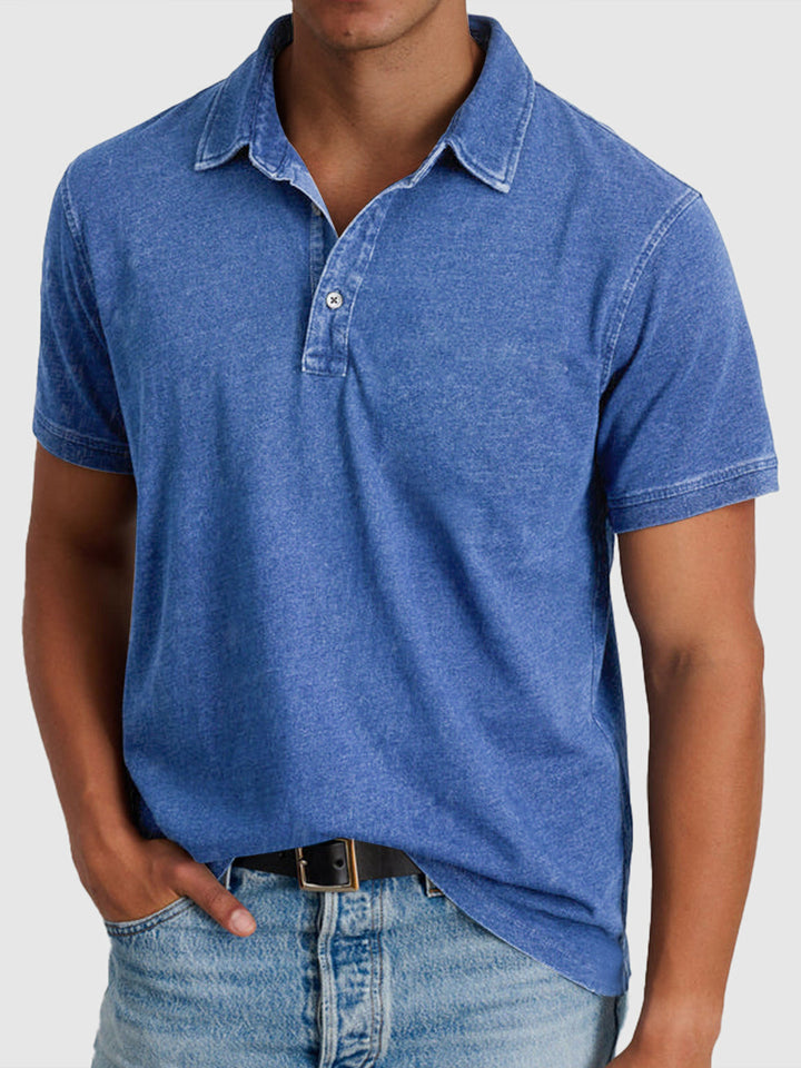 Lois - Herren Kurzarm Denim Polo