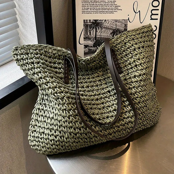 Almirea - Stroh Strandtasche Damen