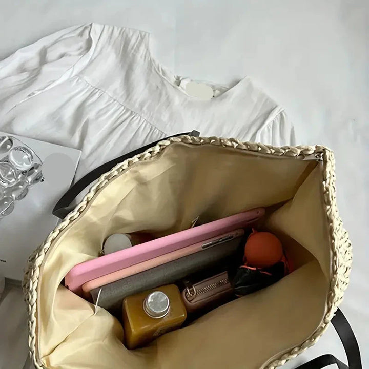 Almirea - Stroh Strandtasche Damen