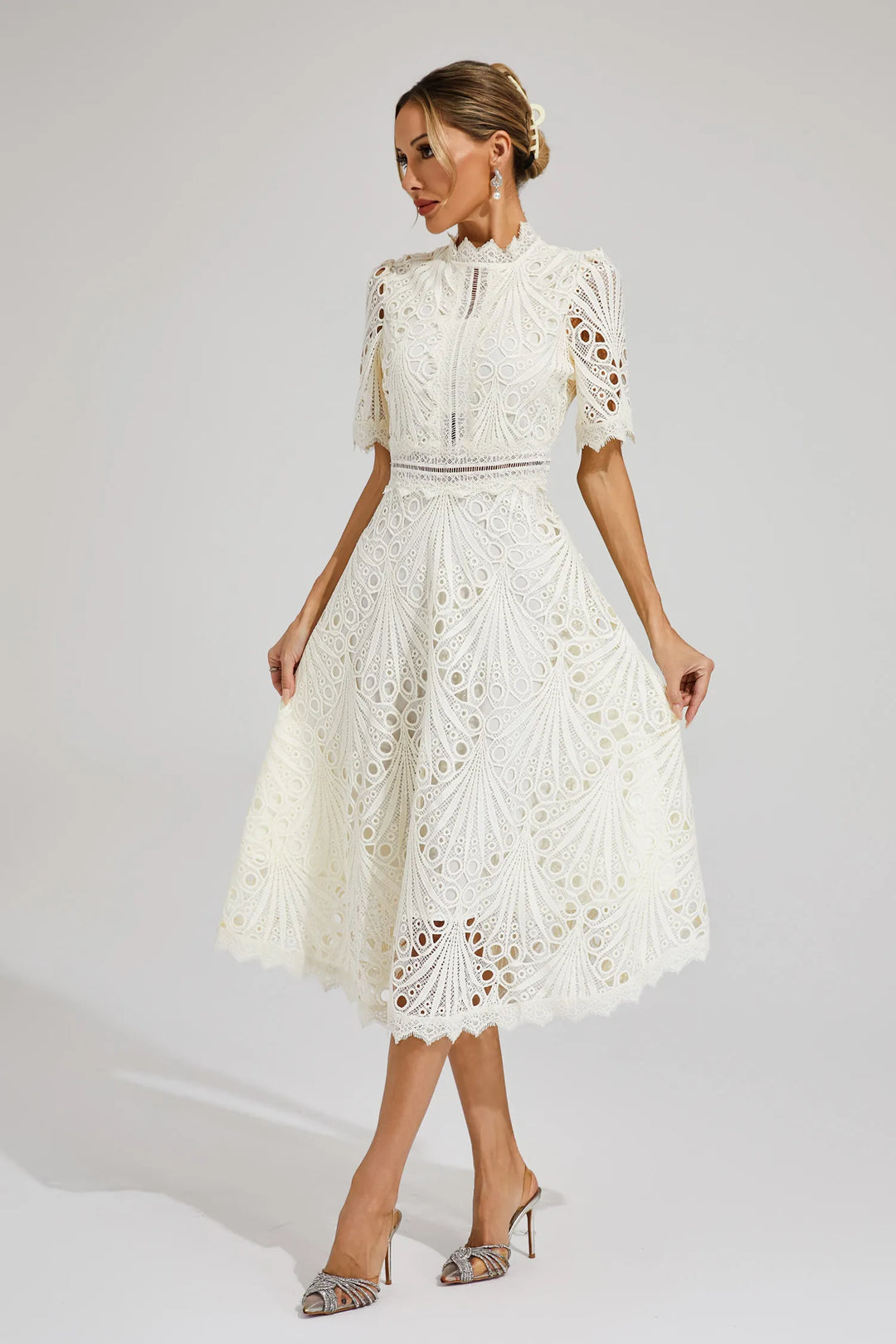 Avarelle - Midi Kleid Mit Strukturdesign