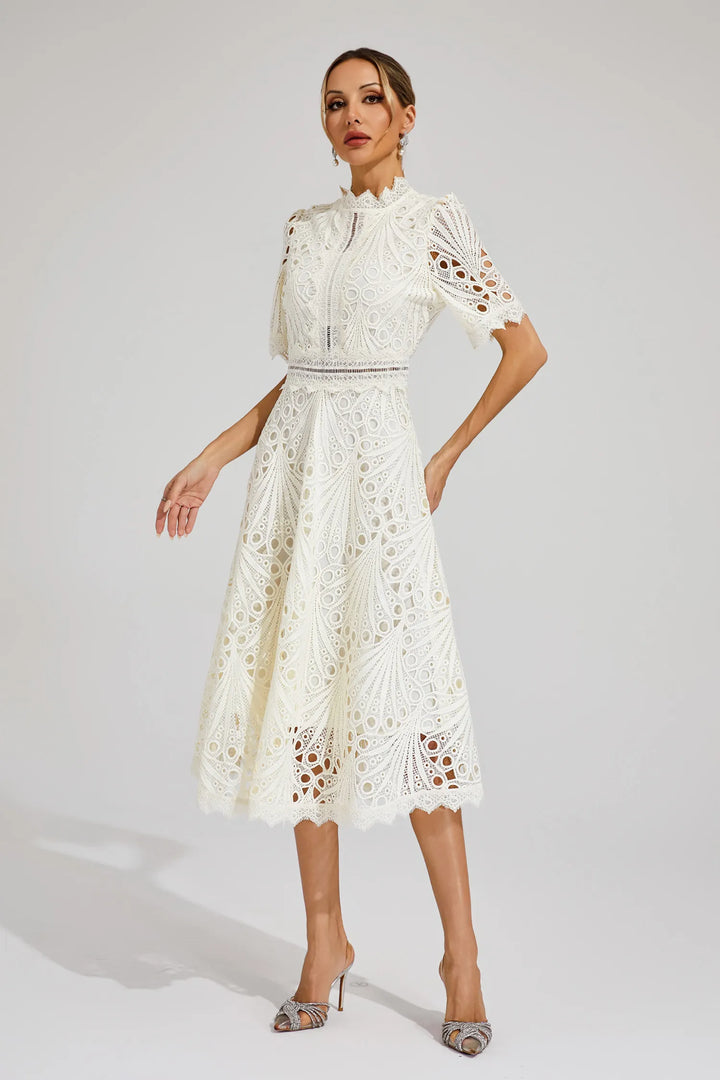 Avarelle - Midi Kleid Mit Strukturdesign