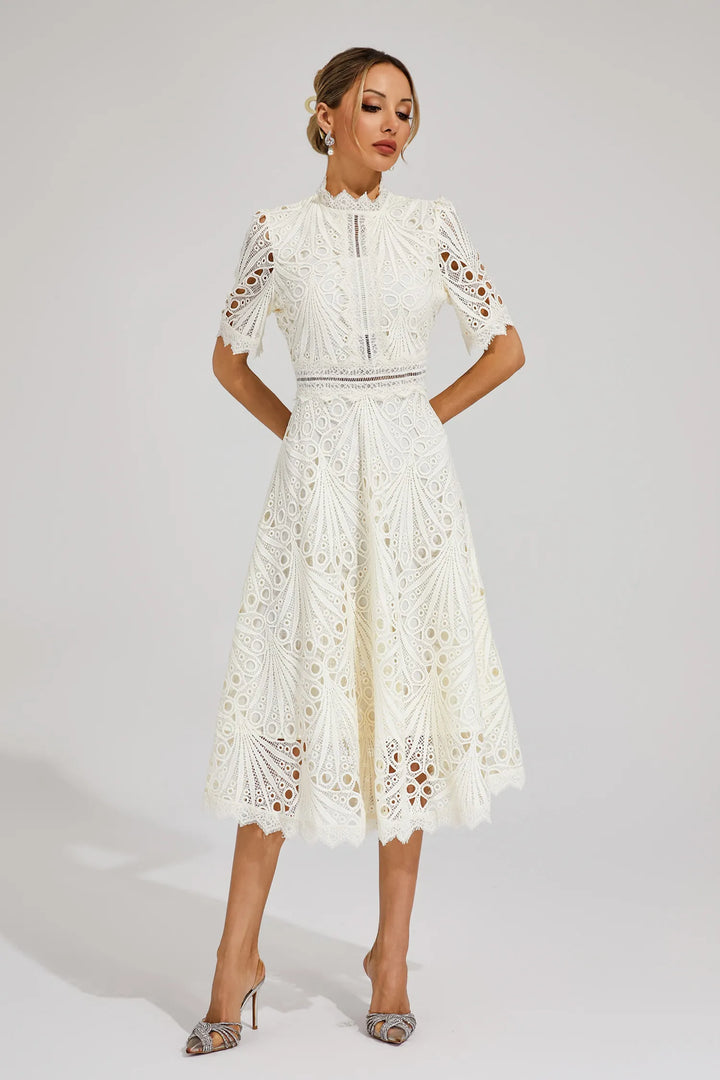Avarelle - Midi Kleid Mit Strukturdesign