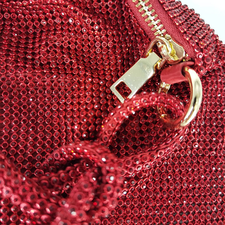 Damen Strass Abendtasche Glitzer Clutch geknotet - Image 18