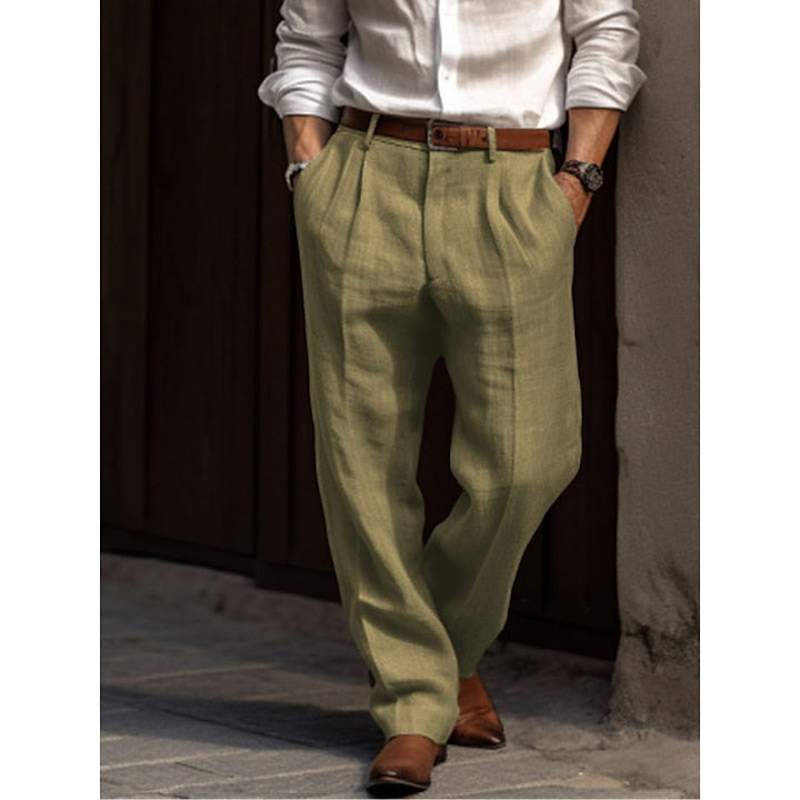 Nash - Herren Leinenhose Mit Falten