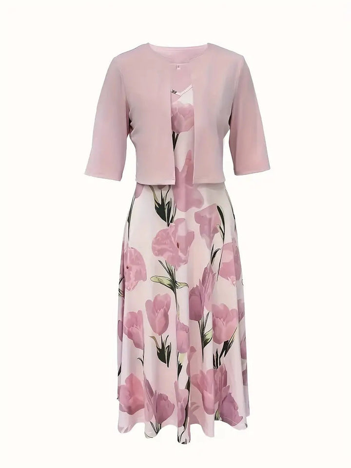 Cathira - Damen Maxi Set Kleid Zweiteilig