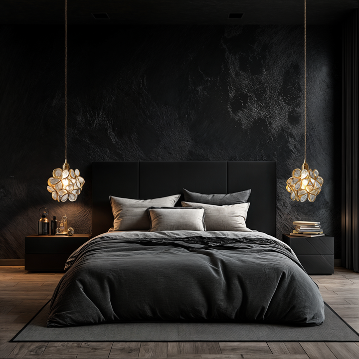 Lysiane – Flower-shaped hanging lamp made of glass in Nordic style