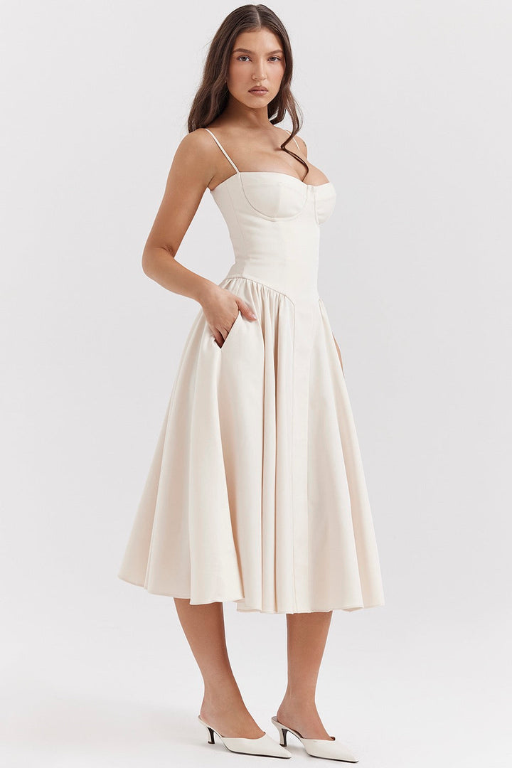 Ysolde – Corset Midi Kleid Damen
