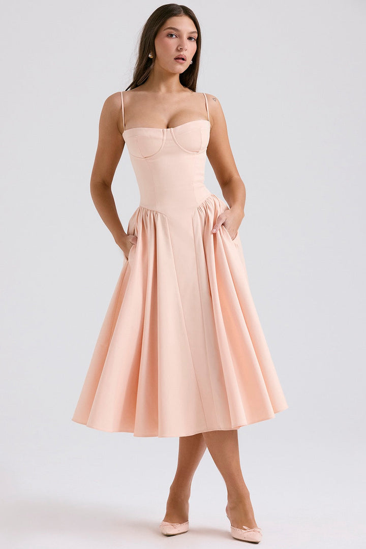 Ysolde – Corset Midi Kleid Damen