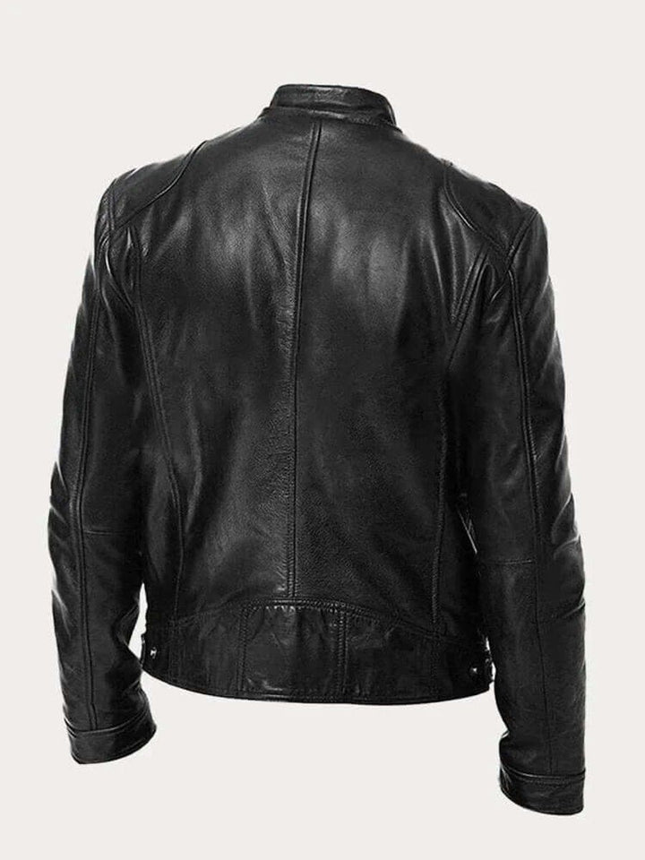 Aiden Herren-Leder-Bikerjacke | Echtes Leder, taillierte Passform - Image 2