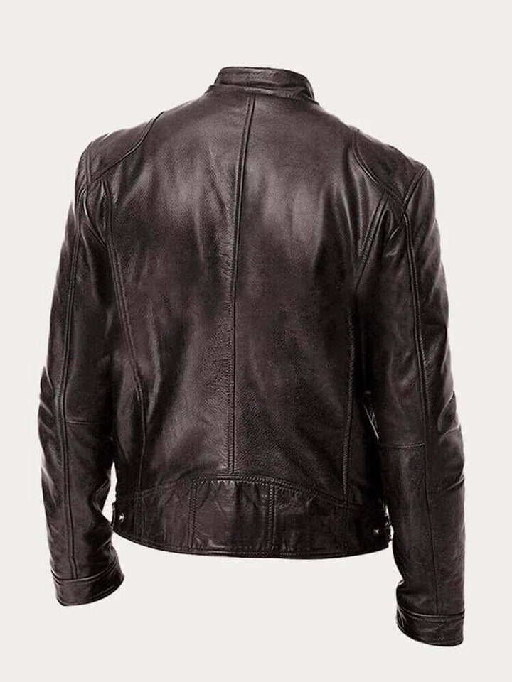 Aiden Herren-Leder-Bikerjacke | Echtes Leder, taillierte Passform - Image 3