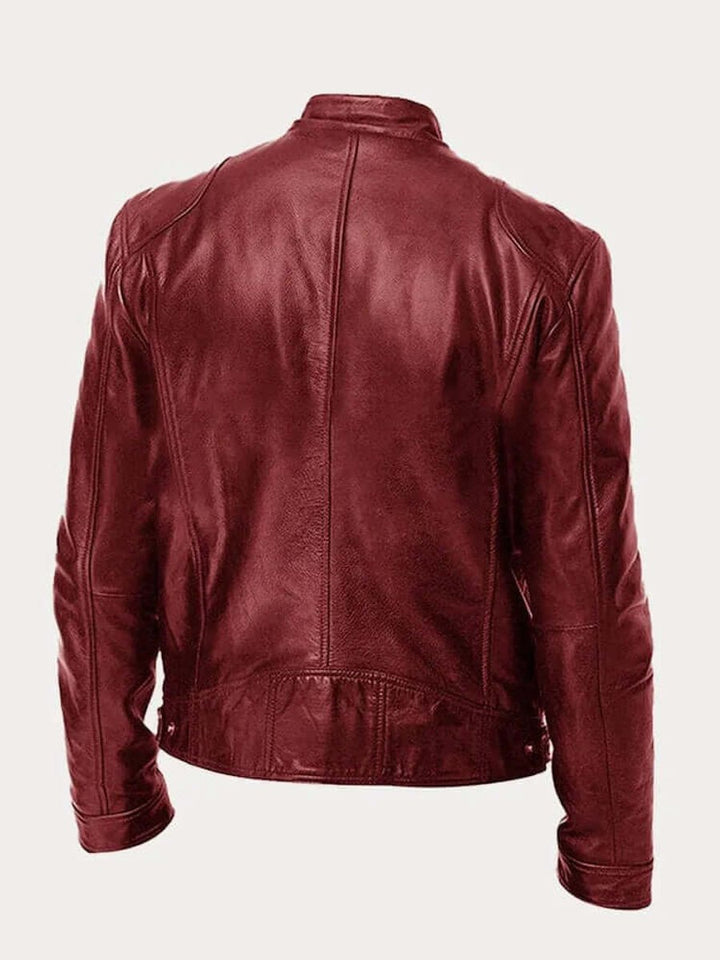 Aiden Herren-Leder-Bikerjacke | Echtes Leder, taillierte Passform - Image 6