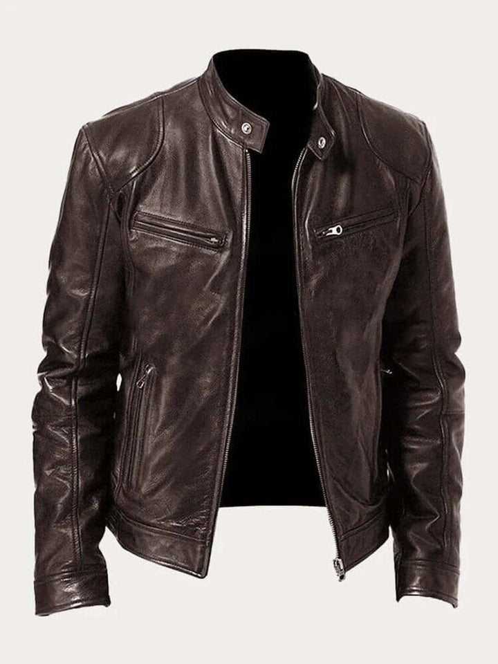 Aiden Herren-Leder-Bikerjacke | Echtes Leder, taillierte Passform - Image 8