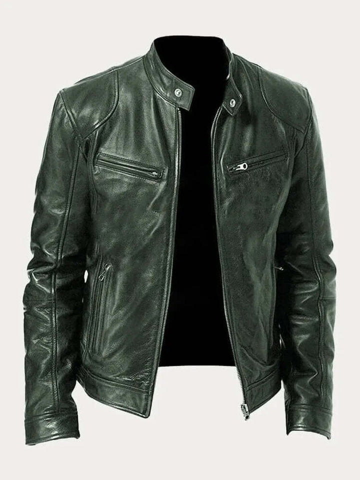 Aiden Herren-Leder-Bikerjacke | Echtes Leder, taillierte Passform - Image 9