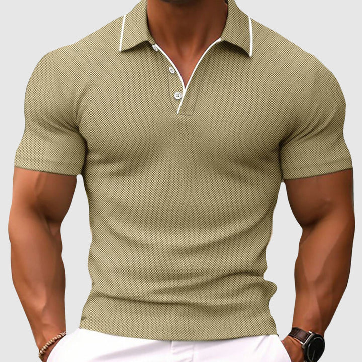 Eryndor - Herren Slim Fit Polo Shirt Birdseye Webstruktur
