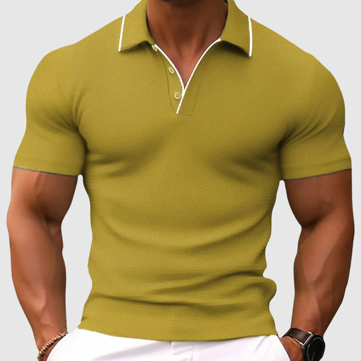 Eryndor - Herren Slim Fit Polo Shirt Birdseye Webstruktur