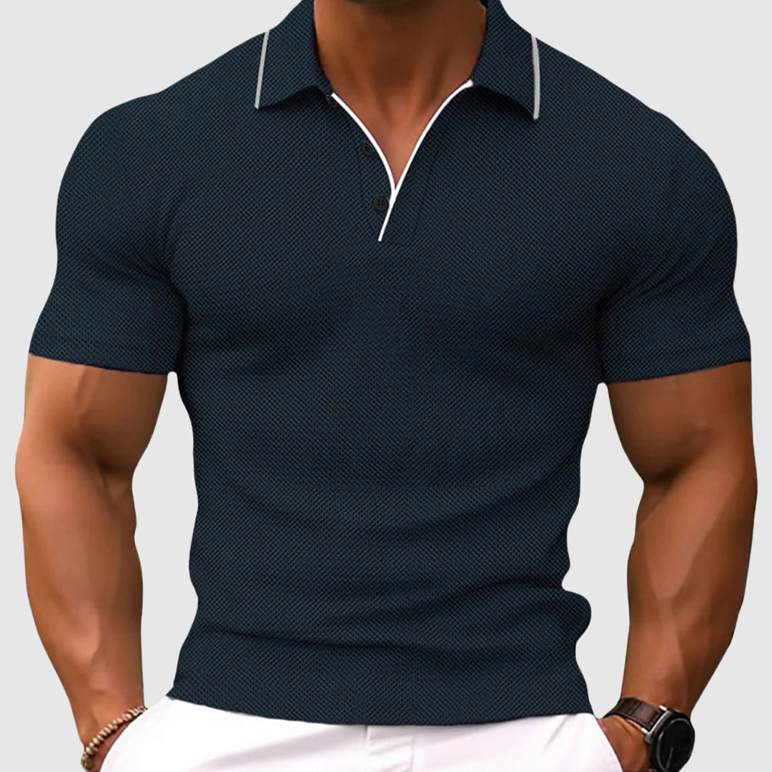 Eryndor - Herren Slim Fit Polo Shirt Birdseye Webstruktur