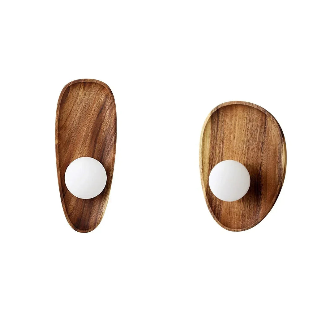 Wandlampe | Runde Form mit natürlicher Struktur