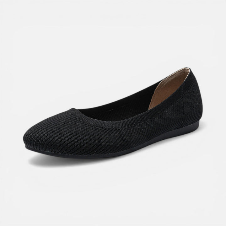 Juliana - Damen Strick Ballerina Slipper Komfort Slip On Schuhe