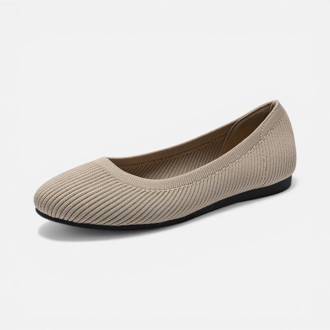 Juliana - Damen Strick Ballerina Slipper Komfort Slip On Schuhe