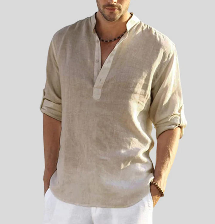 Ambrose | Leichte Leinen-Bluse für Herren – Luftig, Stilvoll & Perfekt für den Sommer - Image 4