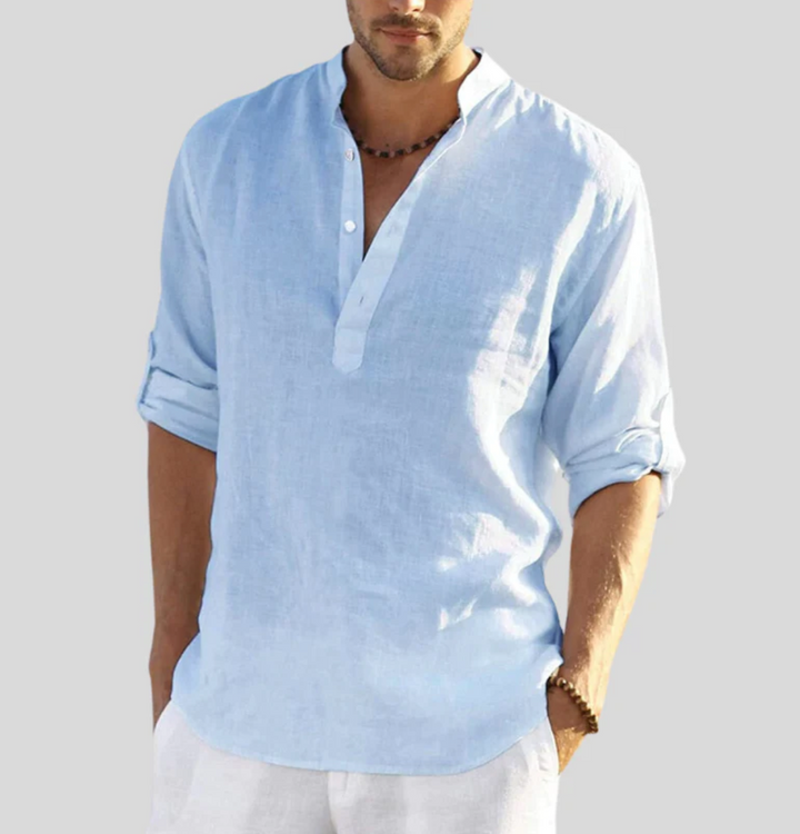 Ambrose | Leichte Leinen-Bluse für Herren – Luftig, Stilvoll & Perfekt für den Sommer - Image 2