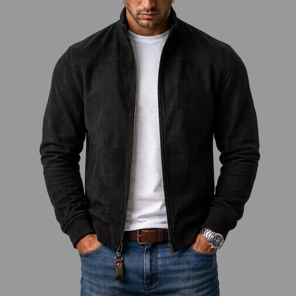 Daan™ | Klassische Bomberjacke in Wildleder-Optik