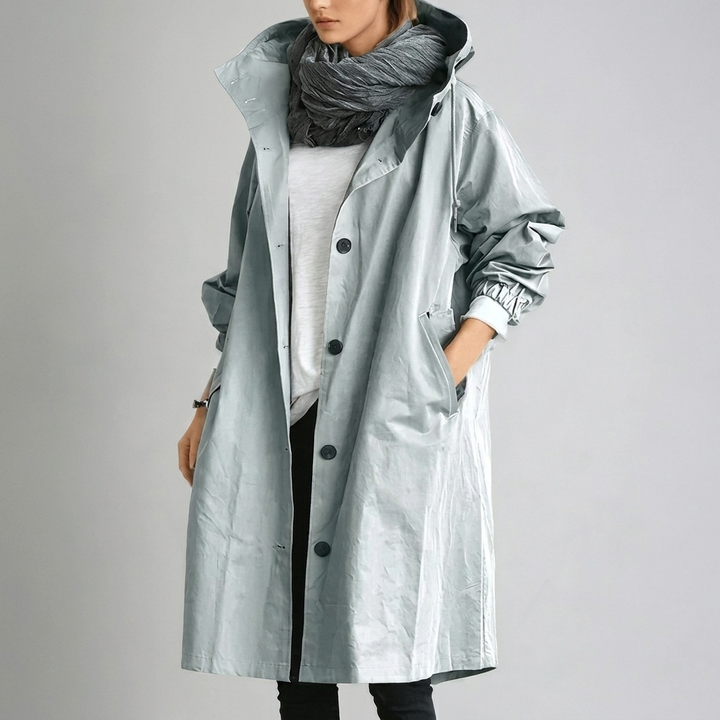 Women's waterproof lightweight hooded jacket