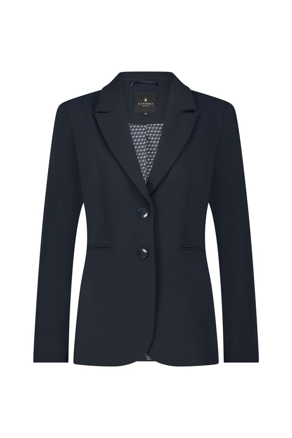 Eleganter Blazer Damen tailliert | Klassisches Revers & Zweiknopf-Verschluss für Büro & Abend