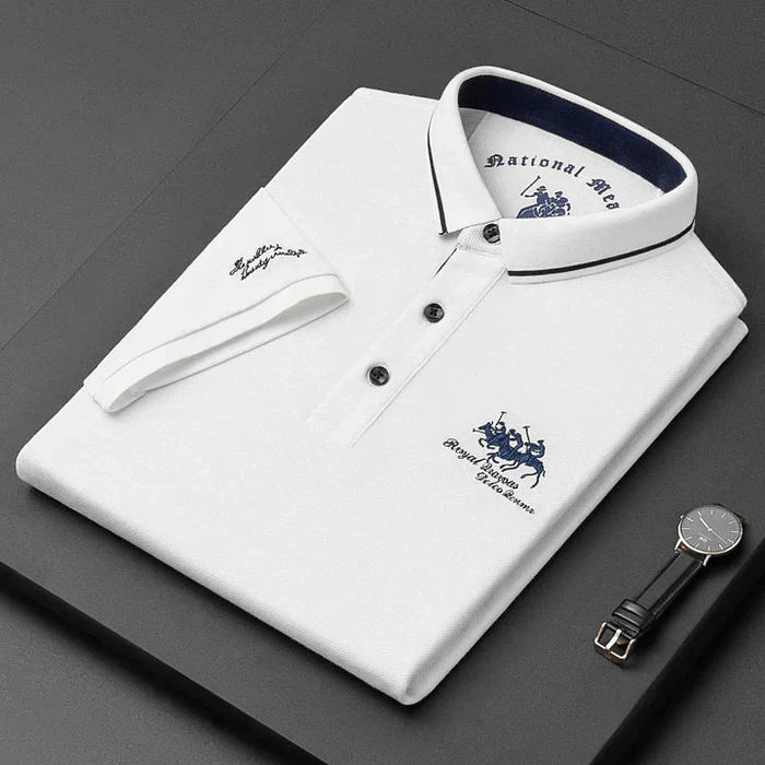 Hamish - Besticktes Herren Kurzarm Polo