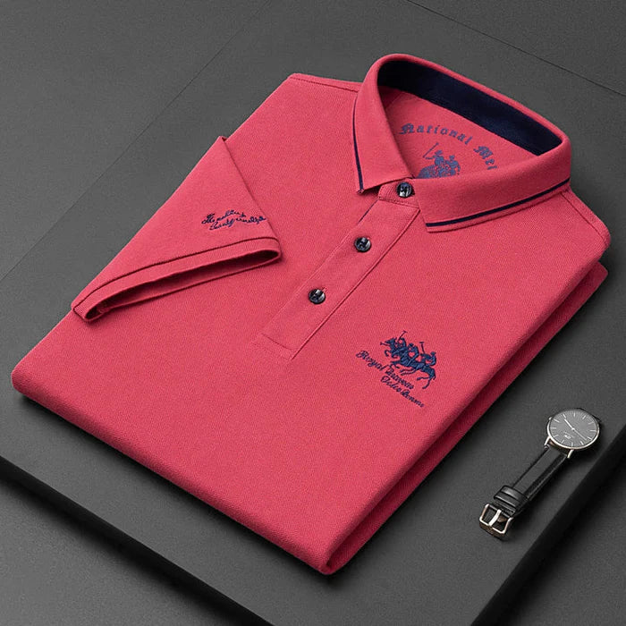 Hamish - Besticktes Herren Kurzarm Polo