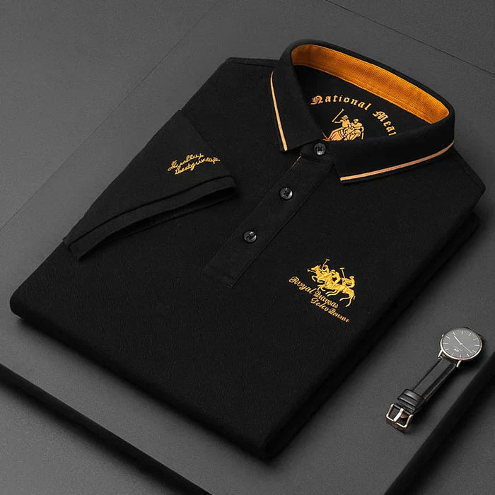 Hamish - Besticktes Herren Kurzarm Polo