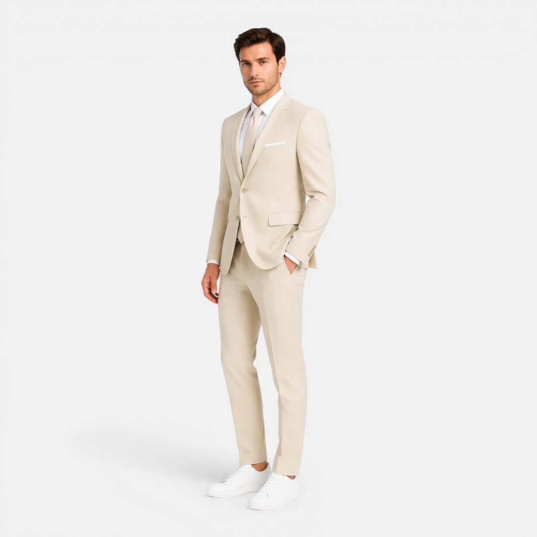 Felaroz - Leinenanzug Slim Fit Herren Elegant