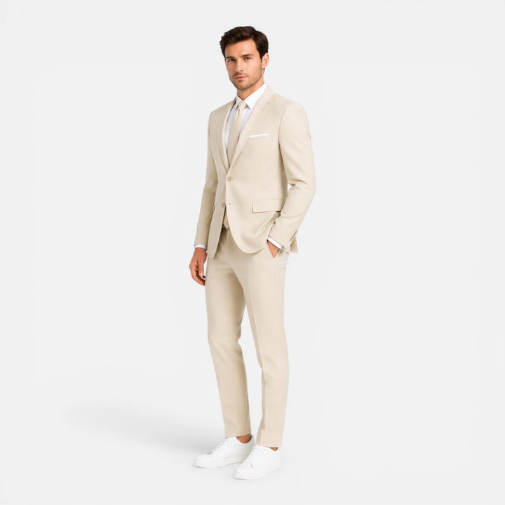 Felaroz - Leinenanzug Slim Fit Herren Elegant
