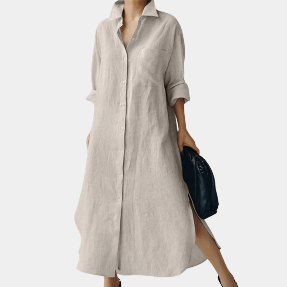 Aroha – Oversized Leinen Hemdkleid