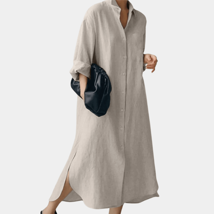 Aroha – Oversized Leinen Hemdkleid