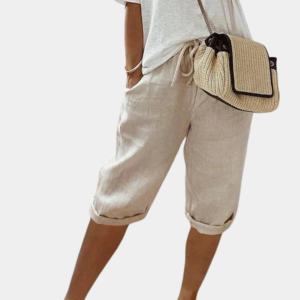 Damen Leinen Shorts bequem elegant - Image 5