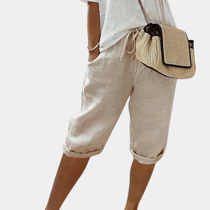 Damen Leinen Shorts bequem elegant - Image 5