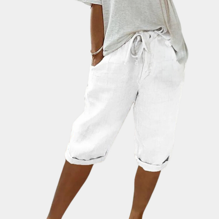 Damen Leinen Shorts bequem elegant - Image 6