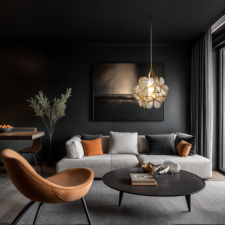 Lysiane – Flower-shaped hanging lamp made of glass in Nordic style