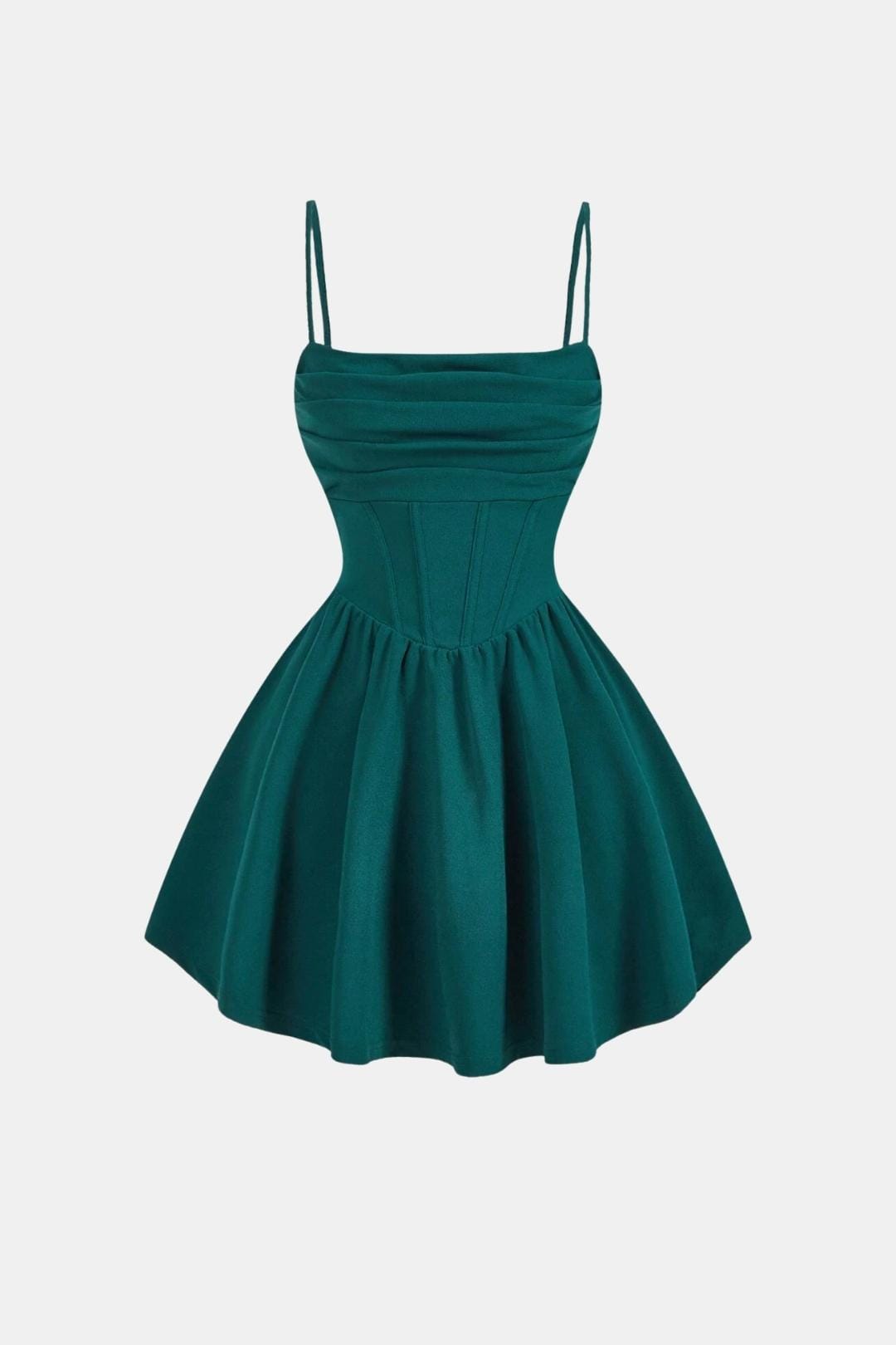 Calyraea - Gerafftes Träger Mini Kleid