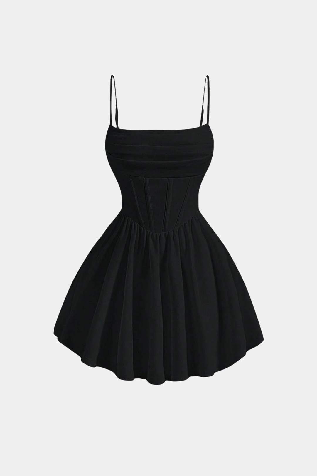 Calyraea - Gerafftes Träger Mini Kleid