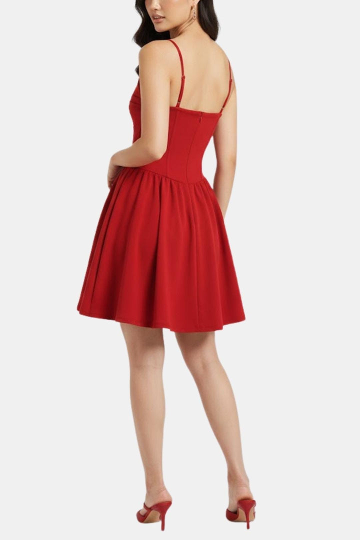 Calyraea - Gerafftes Träger Mini Kleid