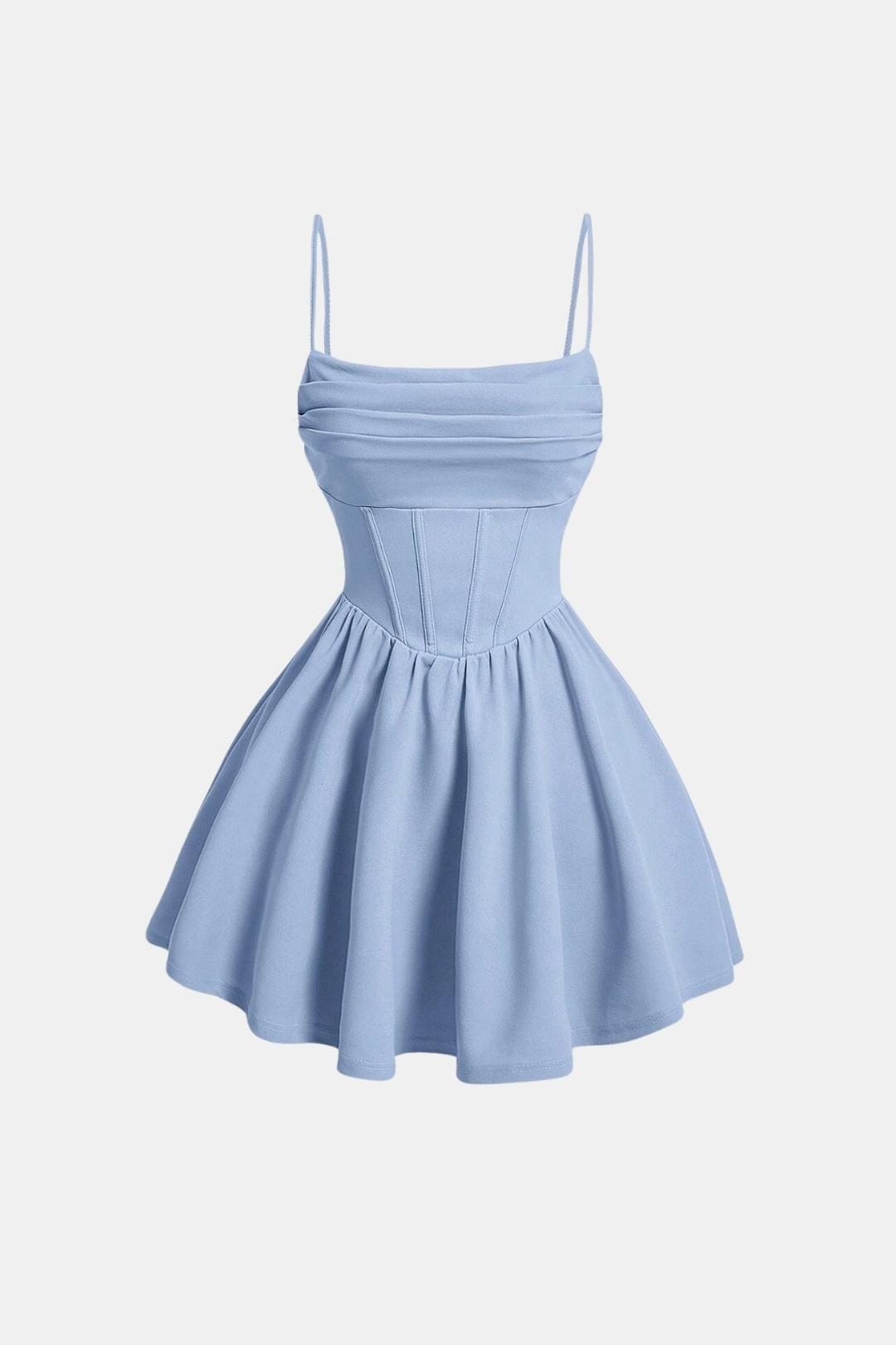 Calyraea - Gerafftes Träger Mini Kleid